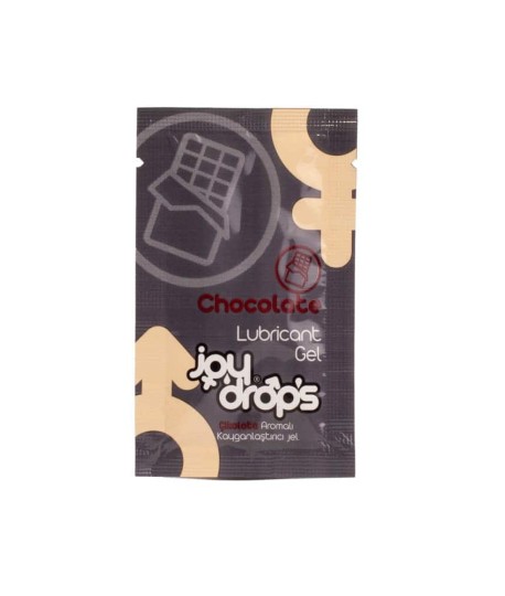 Sextoys, sexshop, loveshop, lingerie sexy : Lubrifiant à base d'eau : Joydrops - sachet lubrifiant chocolat 5 ml