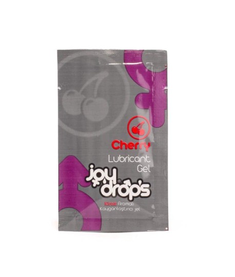 Sextoys, sexshop, loveshop, lingerie sexy : Lubrifiant à base d'eau : Joydrops - sachet lubrifiant cerise 5 ml
