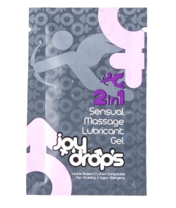 Sextoys, sexshop, loveshop, lingerie sexy : Lubrifiant à base d'eau : Joydrops - sachet lubrifiant 2 EN 1 5 ml