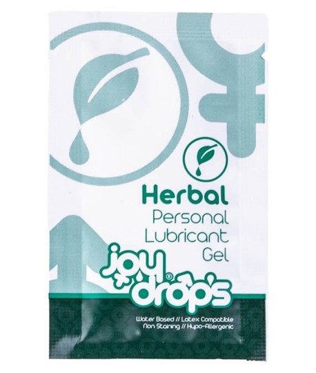 Sextoys, sexshop, loveshop, lingerie sexy : Lubrifiants : Joydrops - sachet lubrifiant a base de plante 5 ml