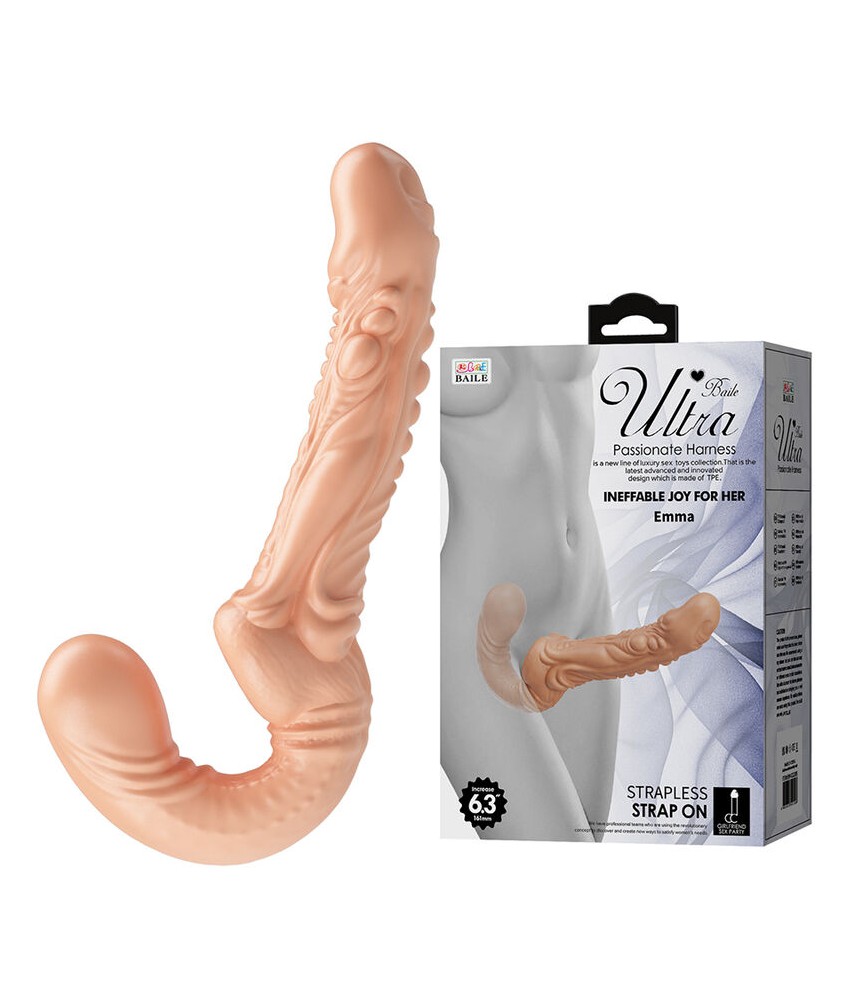Sextoys, sexshop, loveshop, lingerie sexy : Gode Ceinture : Gode double pénétration texturé