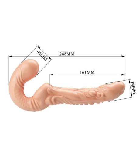 Sextoys, sexshop, loveshop, lingerie sexy : Gode Ceinture : Gode double pénétration texturé