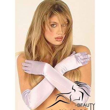 Sextoys, sexshop, loveshop, lingerie sexy : gants sexy : Gants Satin Blanc Long