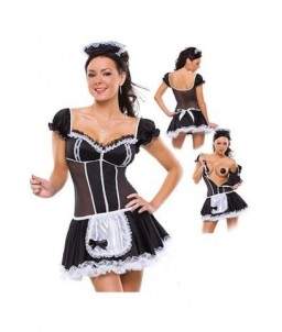 Sextoys, sexshop, loveshop, lingerie sexy : Deguisement Femme sexy : Costume Sexy Soubrette S/L