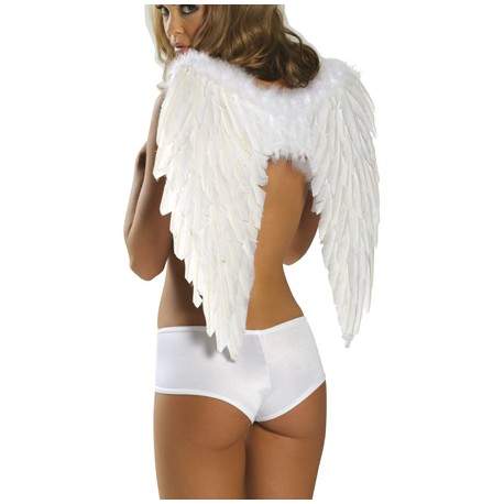 Sextoys, sexshop, loveshop, lingerie sexy : Deguisement Femme sexy : Ailes pour Costume Ange Blanc