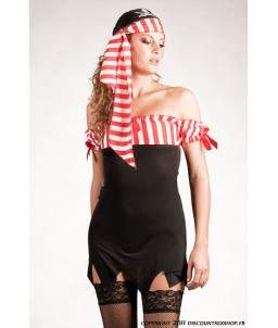 Sextoys, sexshop, loveshop, lingerie sexy : Deguisement Femme sexy : Costume Sexy Pirate S/M