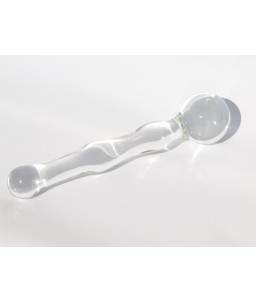 Sextoys, sexshop, loveshop, lingerie sexy : Gode en Verre : Godemichet Double en Verre Transparent Vaginal ou Anal