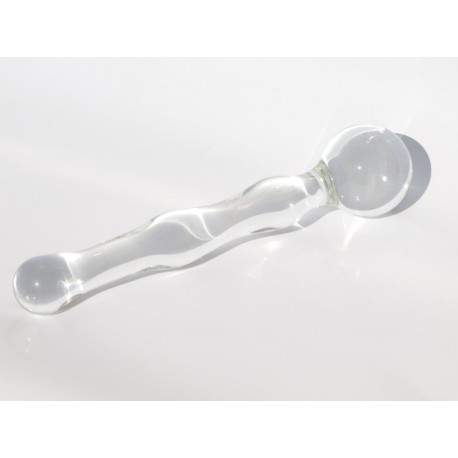 Sextoys, sexshop, loveshop, lingerie sexy : Gode en Verre : Godemichet Double en Verre Transparent Vaginal ou Anal