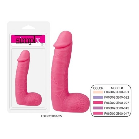 Godemichet Réaliste Translucide Rose 15cm avec Scrotum