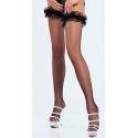 Sextoys, sexshop, loveshop, lingerie sexy : Bas & Collants : Sexy Bas Résille & Froufrou Noir