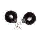 ❤ BDSM Handcuffs - Black Faux Fur Handcuffs - BDSM Fetish Shop